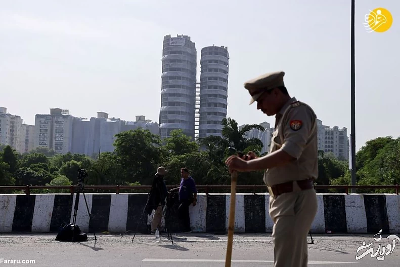 (ویدئو) کمتر از ۱۰ ثانیه؛ تخریب دو آسمان‌خراش غیرقانونی با مواد منفجره
